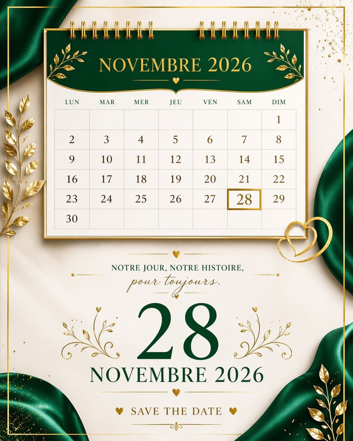 Samedi 28 novembre 2026
